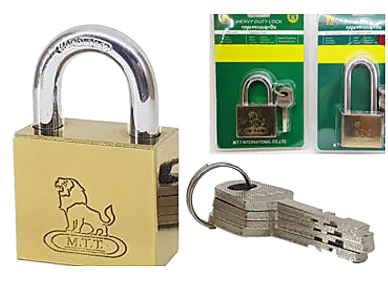 M.T.T. gold lion ball-bearing padlock with a solid brass core