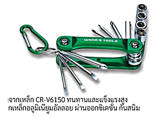 ชุดไขควง/บล็อกพับแบบพกพา 12 ชิ้น W0568 WYNNTOOLS