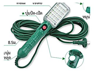 โคมไฟแขวน ซ่อมรถยนต์ ไฟ LED 25 ดวง มีแม่เหล็ก W4610 WYNNTOOLS